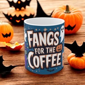 Halloween Decor Mug - Spooky Ghoulish Design - Fall Coffee Cup for Halloween Party - Classic scary characters mug